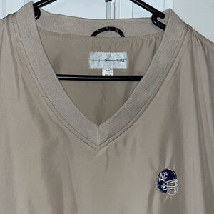 C &B Tan UNC North Carolina Tar Heels Sewn Football Helmet golf vest jacket M